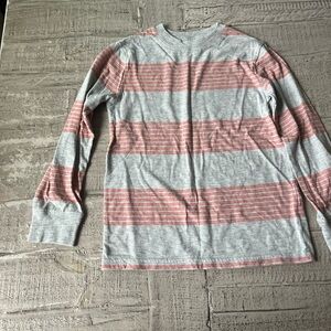 Cat & Jack Gray and Red Striped Tee